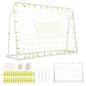 6.1 ft x 4 ft Weatherproof Angle-Adjustable Rebounder Net Football Training Equipment