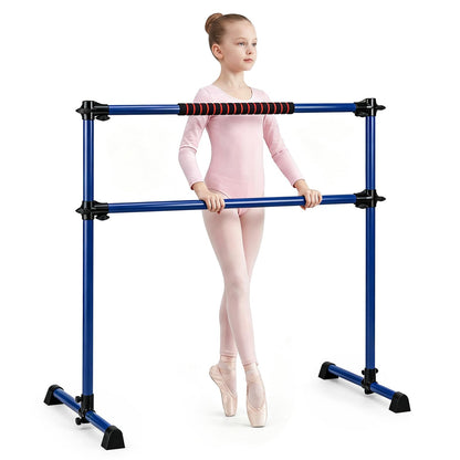 Double Ballet Barre, 17-112cm Adjustable Dance Stretch Bar