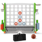 Jumbo 4-in-a Row Game Set with Basketball Hoop and 42 Rings
