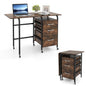 2-In-1 Folding Desk with 3 Drawers