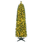 5FT/6FT Slim Pencil Christmas Tree, Pre-lit Xmas Tree