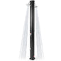 217cm/7ft Outdoor Solar Heated Shower 35L Garden Adjustable Temperature Pressure Pool Shower with Dual 360°Swivel Shower Heads