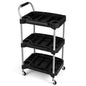Large Capacity Utility Cart with Multiple Divider, Sponged Handle and Swivel Wheel