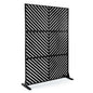 183 CM Freestanding Metal Outdoor Privacy Screen for Patio Garden