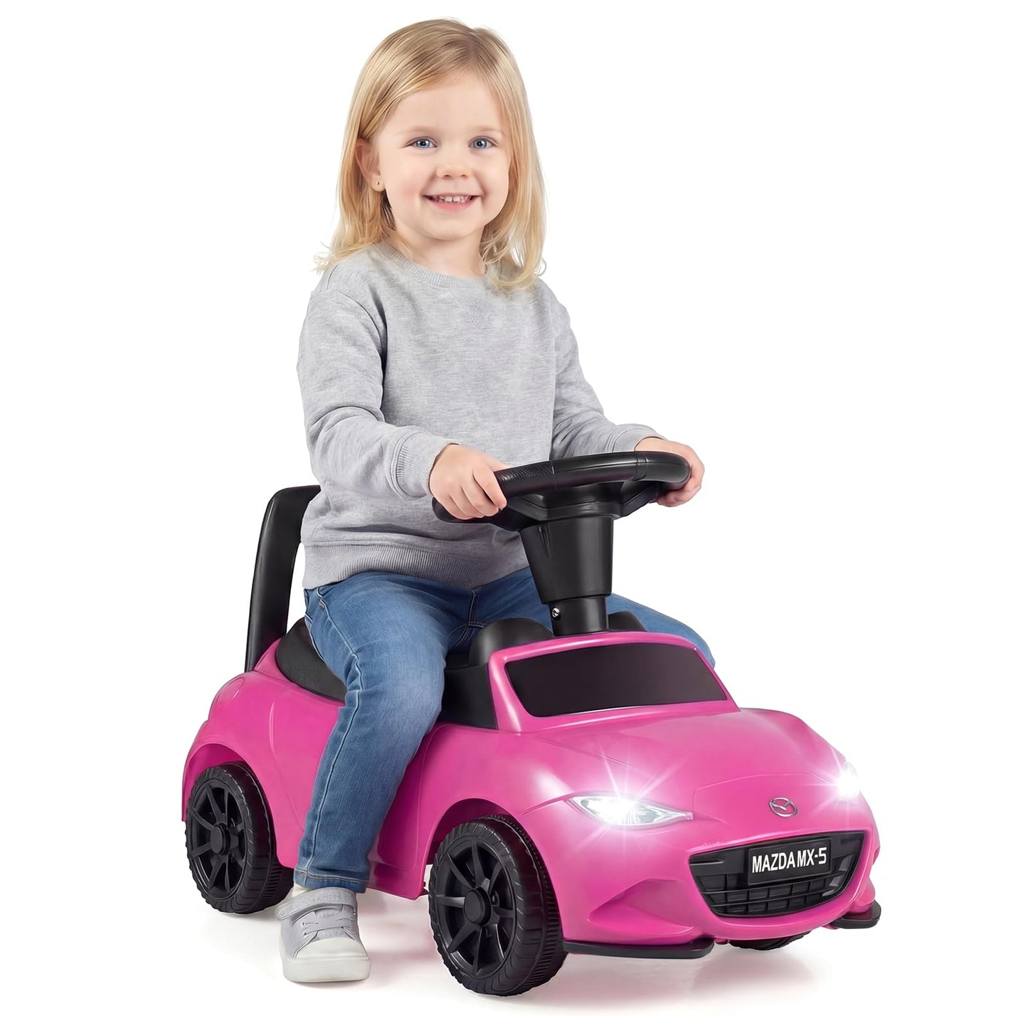 Kids Ride On Sliding Toy Mazda Licensed with Under-Seat Storage for Toddlers