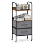 Rolling Utility Storage Cart Mobile Printer Stand with 2 Open Shelves
