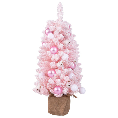 90 CM Artificial Mini Christmas Tree with 12 Natural Cotton Balls
