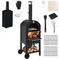 Wood Fired Pizza Maker with Chimney & Pizza Peel