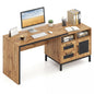 180cm Large Computer Desk, Wooden Executive Desk Writing Workstation