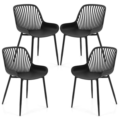 Dining Chairs Set of 4, Modern Kitchen Chairs with Lattice Backrest