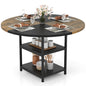 120 cm Dining Table with 2-tone Color-blocked Design