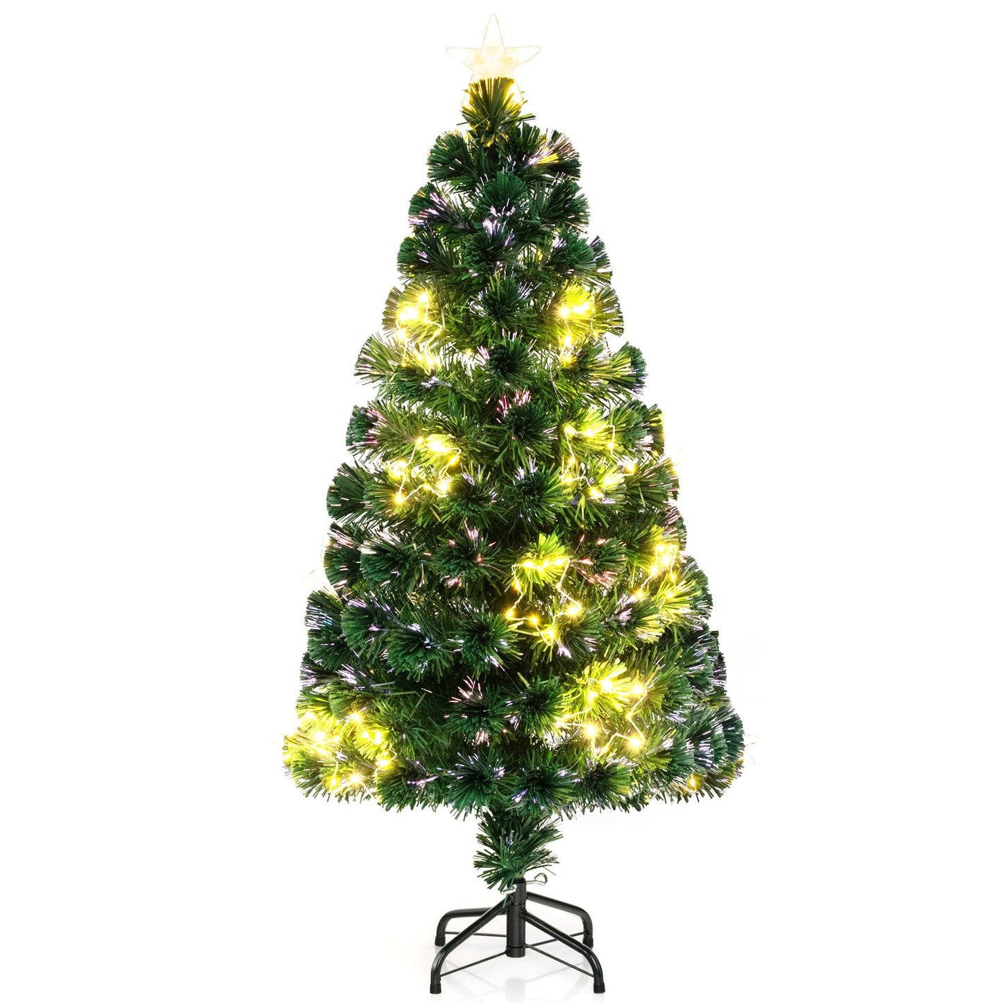 Optical Fiber Christmas Tree Pre-Lit Artificial Xmas Tree