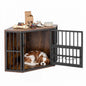 Corner Dog Crate, 2-in-1 Dog Kennel & TV Stand