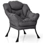 Armchair Accent Chair, Fabric Upholstered Lounge Armchair Leisure Reading Chair with Side Pocket