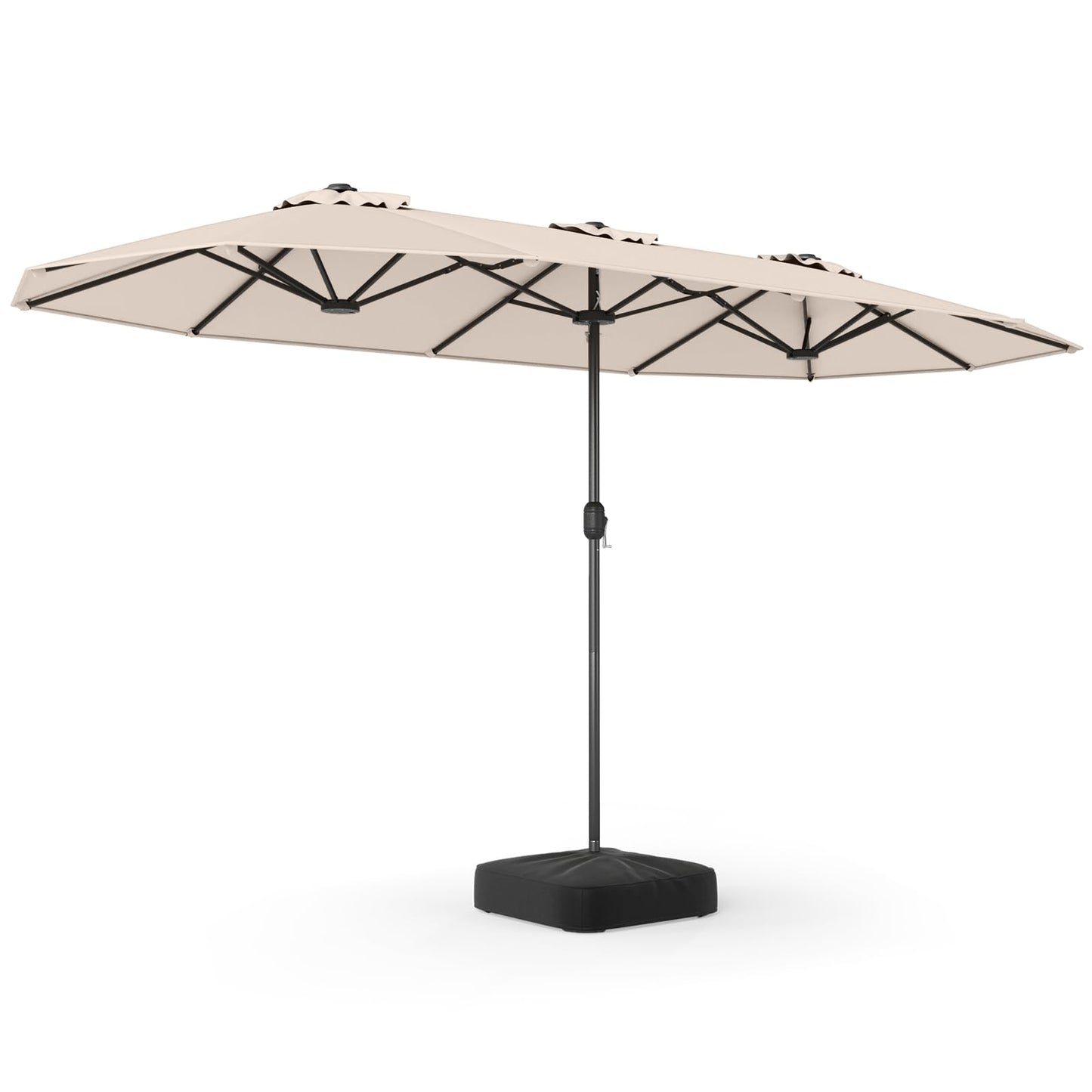 4m Outdoor Extra Large Double-sided Patio Parasol with Base