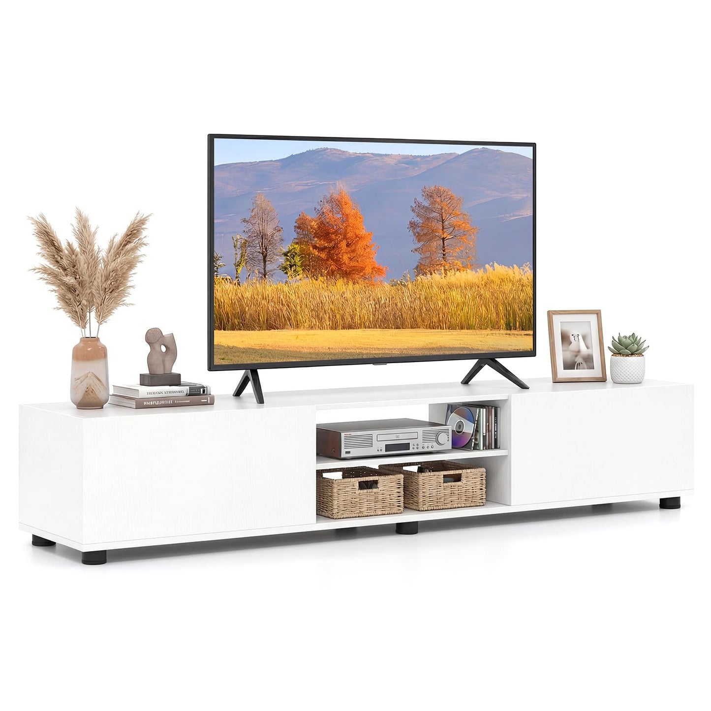 TV Unit for 70 Inch TVs, 160cm TV Stand Cabinet