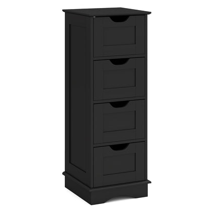 4-Drawer Bathroom Cabinet Narrow Floor Standing Cabinet