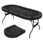 182cm Folding Casino Leisure Card Board Game Tables with Metal Cup Holders