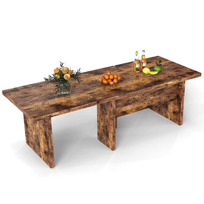 Modular Coffee Table Set of 2 L Shaped Center Tables for Small Space