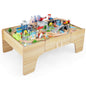 Wooden Train Track Set, 3-in-1 Kids Activity Table