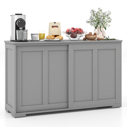 Storage Sideboard with Sliding Door and Double Partition