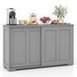 Storage Sideboard with Sliding Door and Double Partition