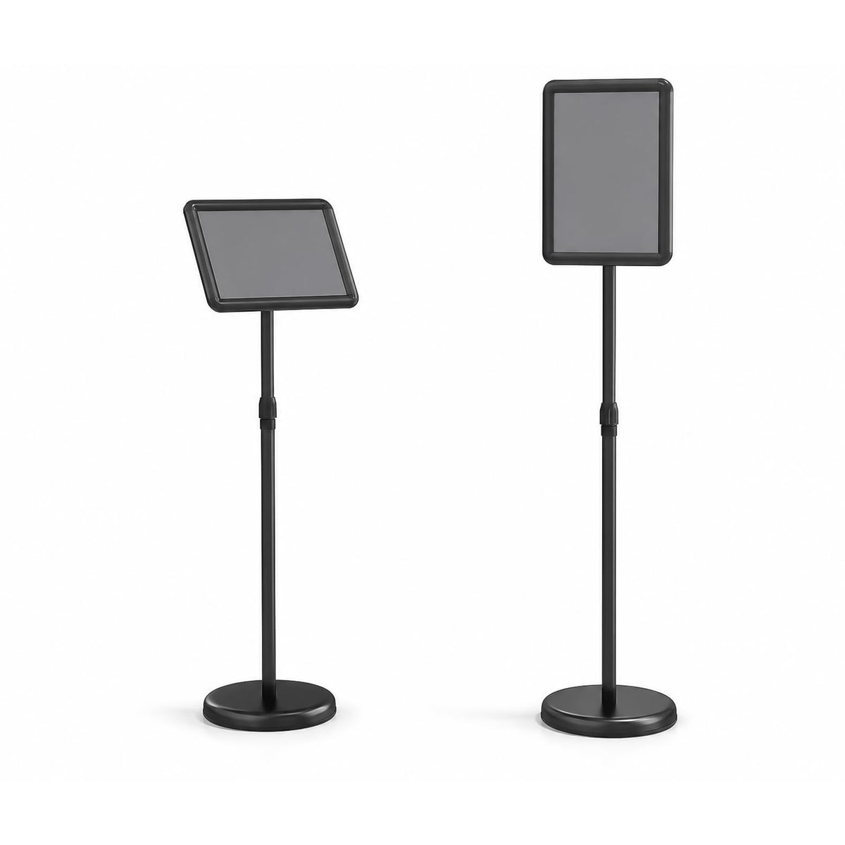 Height Adjustable Sign Holder Stand with Snap-Open Frame