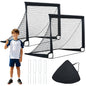 Portable Football Goals Set of 2, 4 x 3 ft Pop Up Soccer Nets