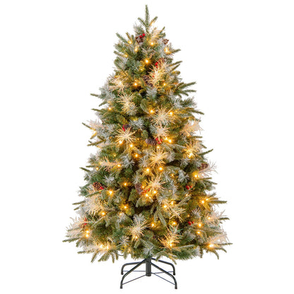 5 FT Artificial Christmas Tree Hinged Xmas Tree with 602 Branch Tips