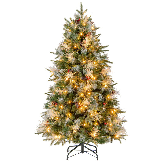 5 FT Artificial Christmas Tree Hinged Xmas Tree with 602 Branch Tips