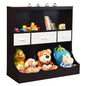 Toy Storage Organizer with 5 Open Cubes and 3 Removable Drawers