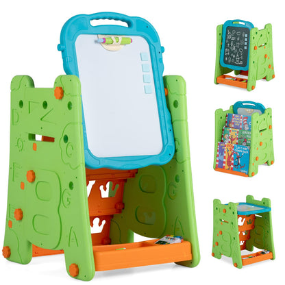3 in 1 Art Easel for Kids Double Sided Magnetic Board Chalkboard and Whiteboard