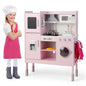 Height Adjustable Wooden Kid Play Kitchen Set with Sounds