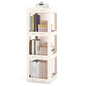 4/5/6-Tier Foldable Rotating Bookshelf, 360° Spinning Bookcase Tower with Swivel Base