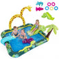 Inflatable Play Center, Jungle Animal Spray Paddling Pool with Slide & Sprinkle