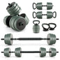 21KG/41KG Dumbbell Barbell Set, 4-in-1 Dumbbell, Barbell, Kettlebell & Push-Up Stand