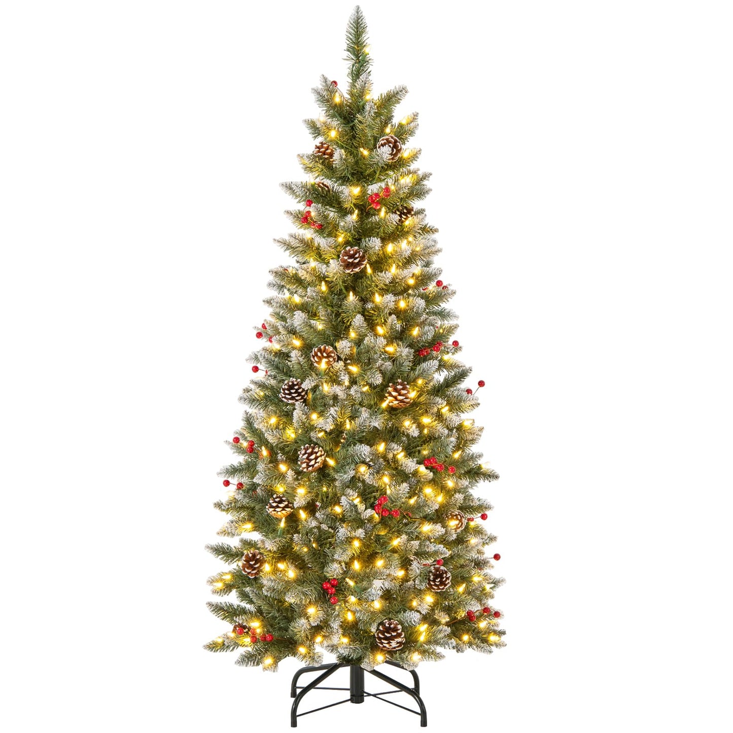 Artificial Christmas Tree with Branch Tips and Natural Pine Cones