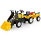 Kids Ride on Excavator, Pedal Go Kart with Manual Control Bucket