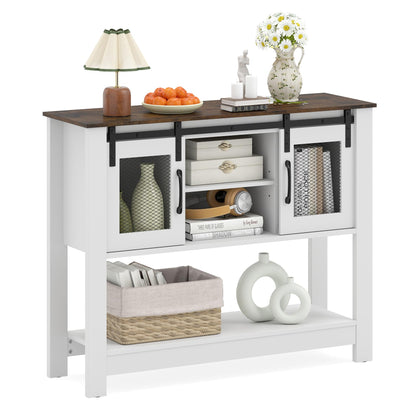 Vintage Console Table, Farmhouse Narrow Entryway Table Kitchen Sideboard
