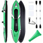 2 Person Inflatable Kayak, Portable Sit in Canoe with Removable Seats, Aluminum Paddles and Pump, Blow up Boat Set