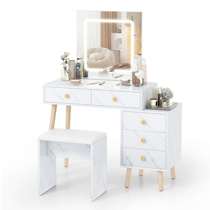 Vanity Desk Makeup Vanity Set with 3 Lighting Modes