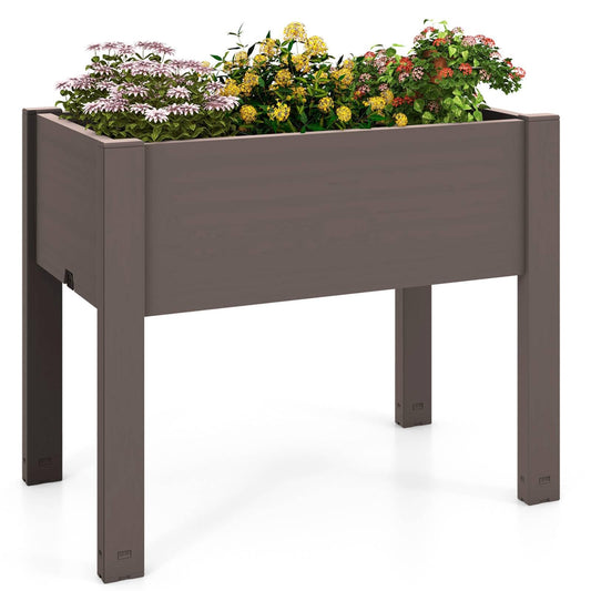 Raised Garden Bed 53L Self-Watering Planter Box with Water Level Monitor