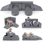 10 PCS Modular Kids Play Couch Toddler Climb and Crawl Foam Playset
