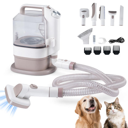 5-in-1 Dog Grooming Vacuum Kit for Shedding with 3 Suction Modes