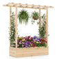 Garden Planter with Trellis, Hanging Roof and Drainage Holes