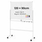 Double Sided Magnetic Whiteboard, Mobile Reversible Dry Erase Board