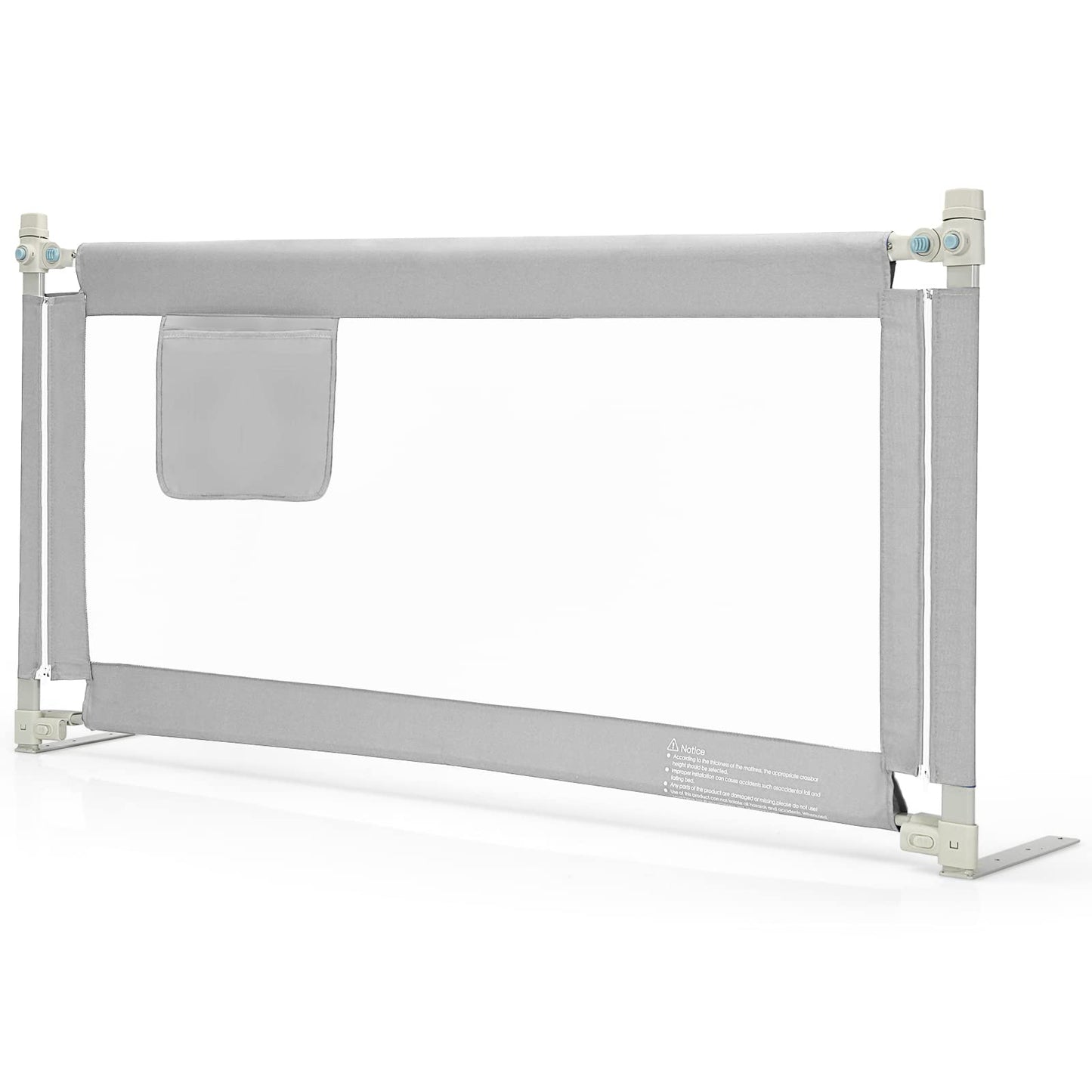 145cm Height Adjustable Bed Rail with Storage Pocket and Safety Lock