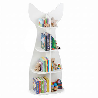 Kids Bookshelf, 4-Tier Corner Children Bookcase