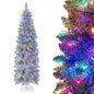 150/180 CM Slim Pencil Christmas Tree with 343/475 Branch Tips and 190/250 Colorful LED Lights