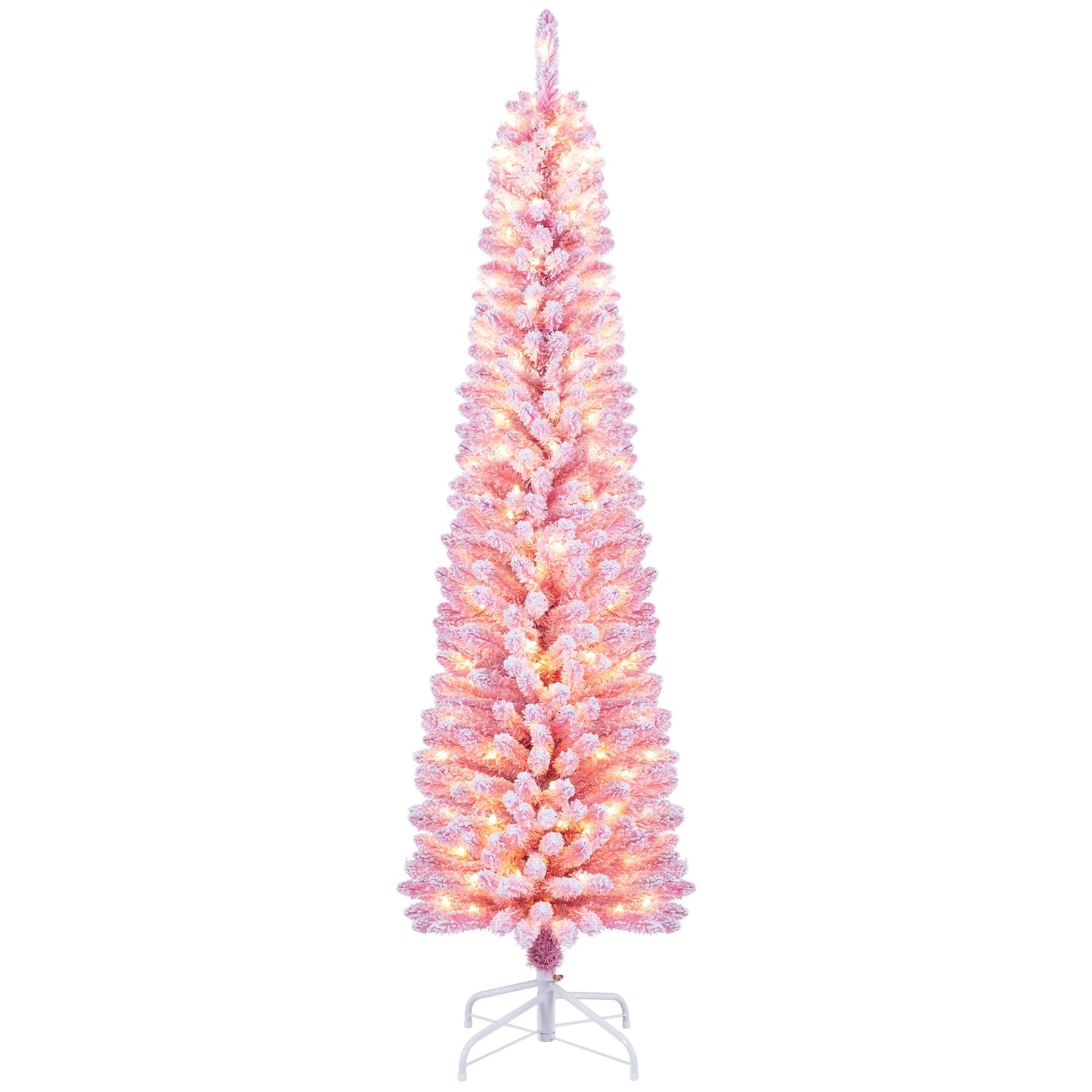 Pre-Lit Artificial Christmas Tree, Slim Pencil Xmas Tree